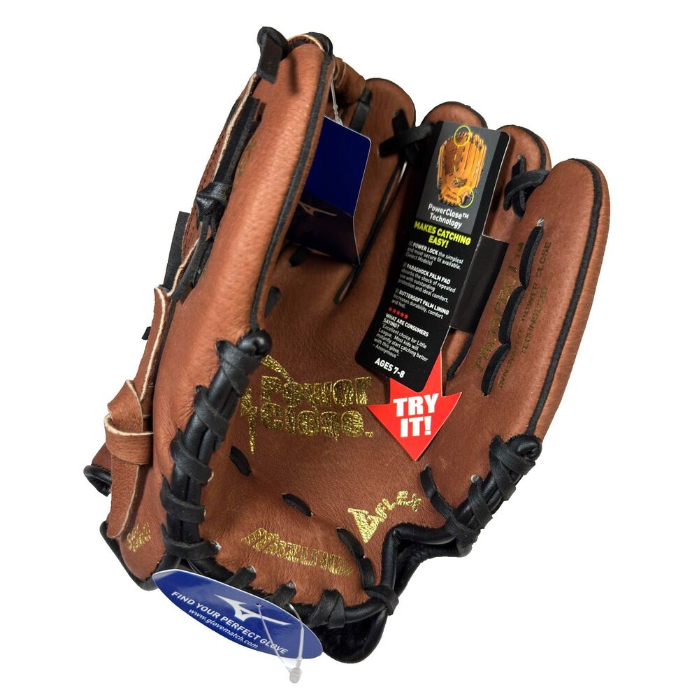 Mizuno Prospect Baseball Glove Brown Youth Ages 7-8 GPP1100Y1 11" Max Flex NWT